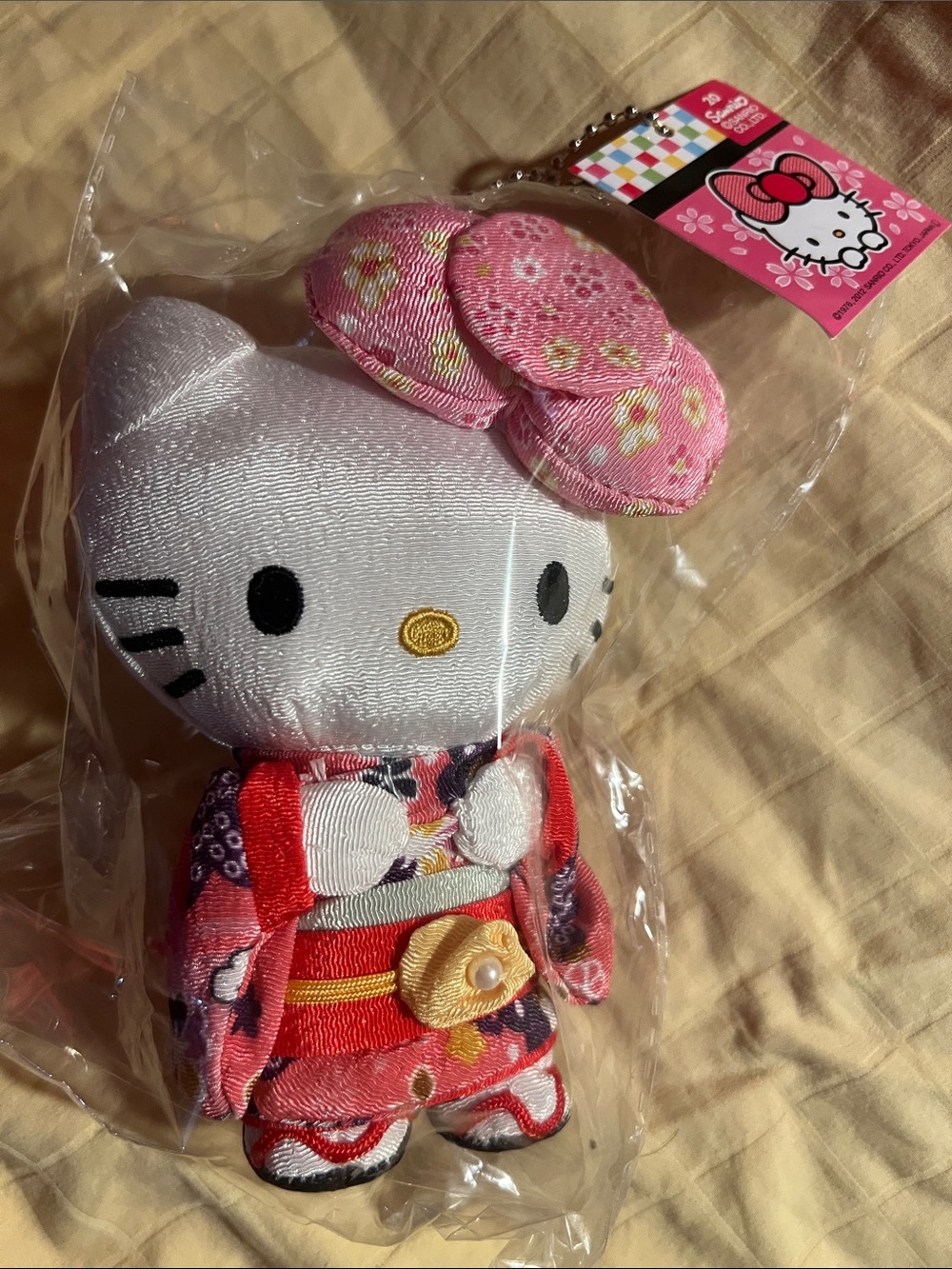 Hello Kitty Pink & Red Kimono Plush Keychain by Hello Kitty